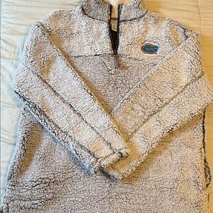 Women's Gray Sherpa Pullover Sweater University of Florida